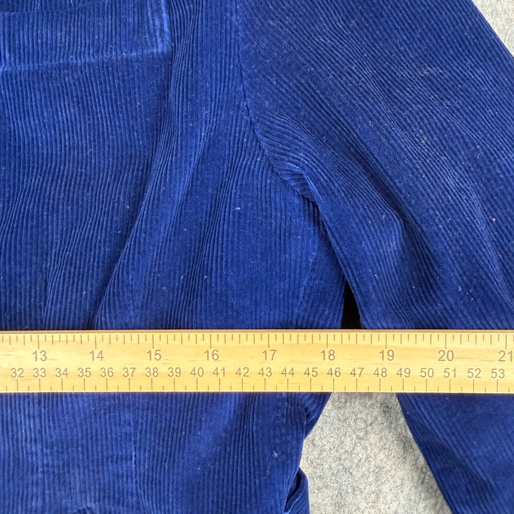 Vintage International Scene Corduroy Jacket Women's 14 Blue Buckle Trim Full Zip - Picture 5 of 8